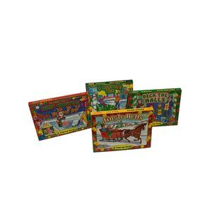 Set Of 4 Vintage Christmas Pop-Up Books By Playmore Waldman